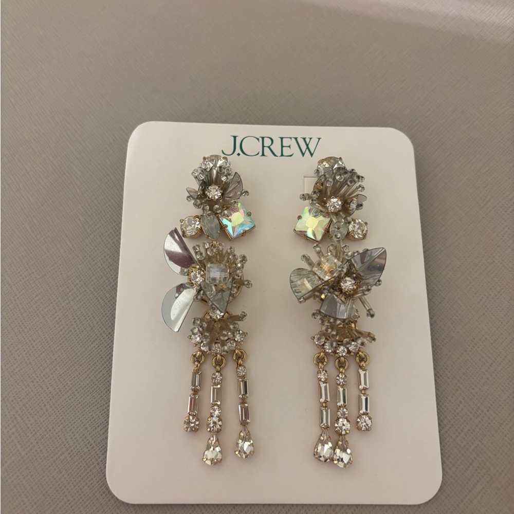 J. Crew Crystal and Metallic Statement Earrings